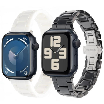 Tank Grain Ceramics Watch Band, For Apple Watch 46mm / 49mm / 45mm / 44mm, For Apple Watch 42mm / 41mm / 40mm / 38mm - DealBuddy