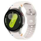 Wavy Grain Stitched Reverse Buckle 20mm Silicone Watch Band