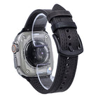 7-Line Tri-Star Buckle Pull Up Leather Watch Band