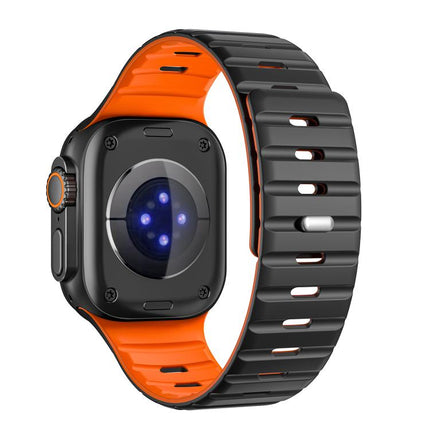 Norman Magnetic Silicone Watch Band, For Apple Watch 46mm / 49mm / 45mm / 44mm, For Apple Watch 42mm / 41mm / 40mm / 38mm - DealBuddy