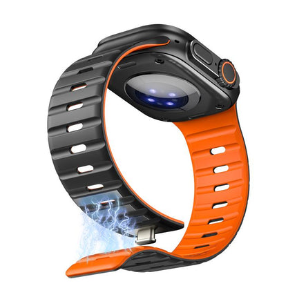Norman Magnetic Silicone Watch Band, For Apple Watch 46mm / 49mm / 45mm / 44mm, For Apple Watch 42mm / 41mm / 40mm / 38mm - DealBuddy