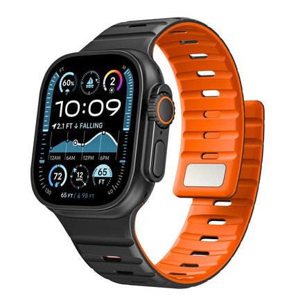Norman Magnetic Silicone Watch Band, For Apple Watch 46mm / 49mm / 45mm / 44mm, For Apple Watch 42mm / 41mm / 40mm / 38mm - DealBuddy