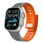 For Apple Watch 46mm / 49mm / 45mm / 44mm / Gray Orange