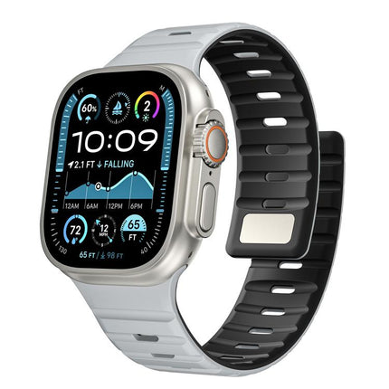 Norman Magnetic Silicone Watch Band, For Apple Watch 46mm / 49mm / 45mm / 44mm, For Apple Watch 42mm / 41mm / 40mm / 38mm - DealBuddy
