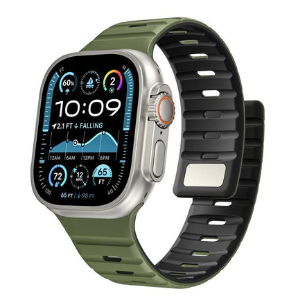 Norman Magnetic Silicone Watch Band, For Apple Watch 46mm / 49mm / 45mm / 44mm, For Apple Watch 42mm / 41mm / 40mm / 38mm - DealBuddy