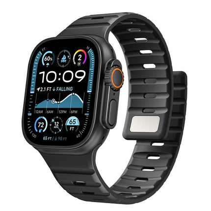 Norman Magnetic Silicone Watch Band, For Apple Watch 46mm / 49mm / 45mm / 44mm, For Apple Watch 42mm / 41mm / 40mm / 38mm - DealBuddy