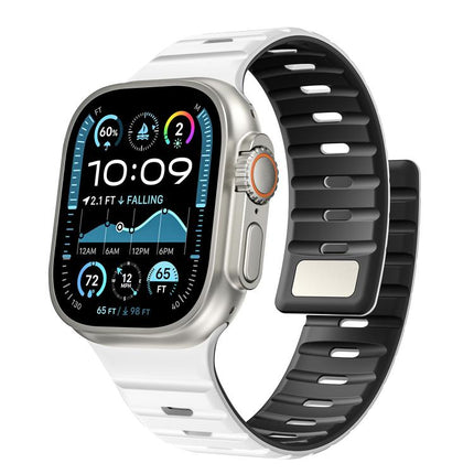 Norman Magnetic Silicone Watch Band, For Apple Watch 46mm / 49mm / 45mm / 44mm, For Apple Watch 42mm / 41mm / 40mm / 38mm - DealBuddy