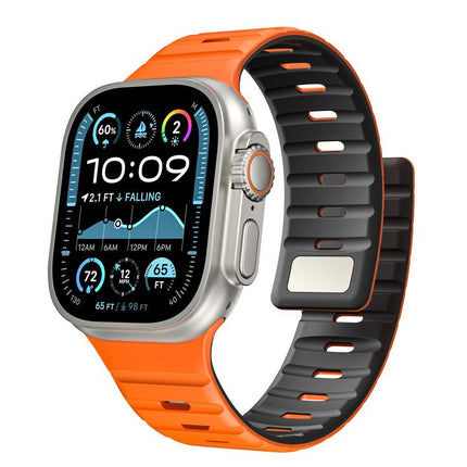 Norman Magnetic Silicone Watch Band, For Apple Watch 46mm / 49mm / 45mm / 44mm, For Apple Watch 42mm / 41mm / 40mm / 38mm - DealBuddy