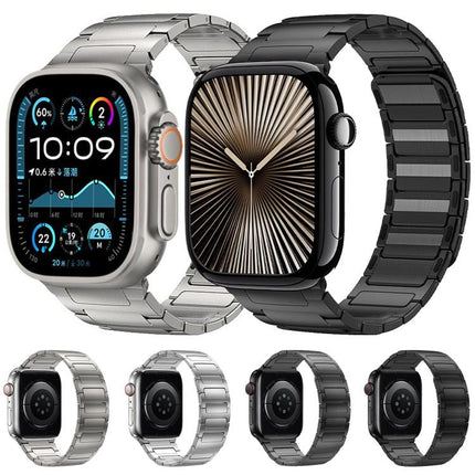 I-Beam Magnetic Stainless Steel Strap, For Apple Watch 46mm / 49mm / 45mm / 44mm, For Apple Watch 42mm / 41mm / 40mm / 38mm - DealBuddy