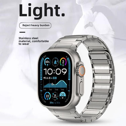 I-Beam Magnetic Stainless Steel Strap, For Apple Watch 46mm / 49mm / 45mm / 44mm, For Apple Watch 42mm / 41mm / 40mm / 38mm - DealBuddy