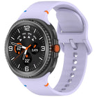 For Samsung Galaxy Watch8 / Watch8 Classic Stitched Solid Color Silicone Watch Band