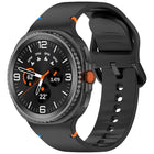 For Samsung Galaxy Watch8 / Watch8 Classic Stitched Solid Color Silicone Watch Band