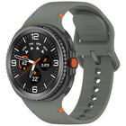 For Samsung Galaxy Watch8 / Watch8 Classic Stitched Solid Color Silicone Watch Band