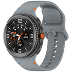 For Samsung Galaxy Watch8 / Watch8 Classic Stitched Solid Color Silicone Watch Band