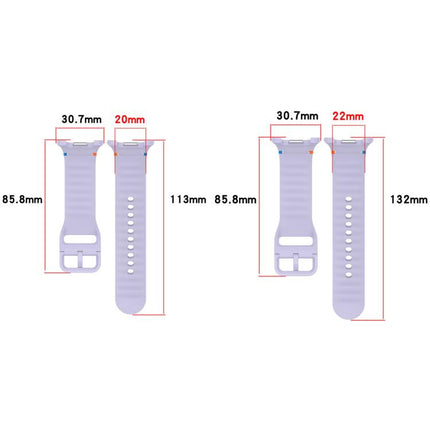 For Samsung Galaxy Watch8 / Watch8 Classic Stitched Solid Color Silicone Watch Band