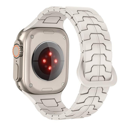 Steel Dragon Scale Magnetic Silicone Watch Band, For Apple Watch 46mm / 49mm / 45mm / 44mm - DealBuddy