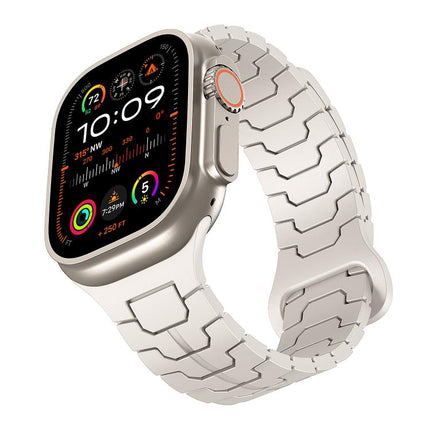 Steel Dragon Scale Magnetic Silicone Watch Band, For Apple Watch 46mm / 49mm / 45mm / 44mm - DealBuddy