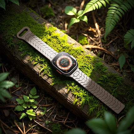 Steel Dragon Scale Magnetic Silicone Watch Band
