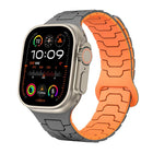 Steel Dragon Scale Magnetic Silicone Watch Band