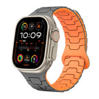 For Apple Watch 46mm / 49mm / 45mm / 44mm / Graphite Gray + Orange