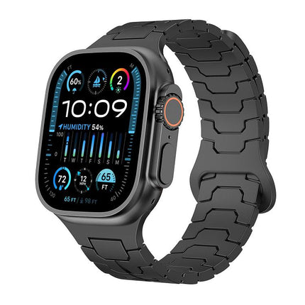 Steel Dragon Scale Magnetic Silicone Watch Band