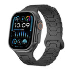 Steel Dragon Scale Magnetic Silicone Watch Band