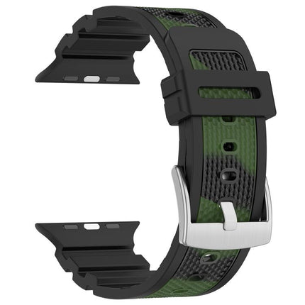 Diamond Texture Two-Color Silicone Watch Band, For Apple Watch 46mm / 49mm / 45mm / 44mm - DealBuddy