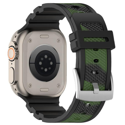Diamond Texture Two-Color Silicone Watch Band, For Apple Watch 46mm / 49mm / 45mm / 44mm - DealBuddy