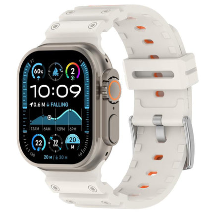 Diamond Texture Two-Color Silicone Watch Band, For Apple Watch 46mm / 49mm / 45mm / 44mm - DealBuddy