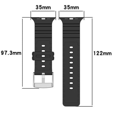 Diamond Texture Two-Color Silicone Watch Band, For Apple Watch 46mm / 49mm / 45mm / 44mm - DealBuddy