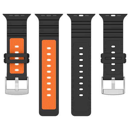 Diamond Texture Two-Color Silicone Watch Band, For Apple Watch 46mm / 49mm / 45mm / 44mm - DealBuddy