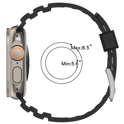 Diamond Texture Two-Color Silicone Watch Band, For Apple Watch 46mm / 49mm / 45mm / 44mm - DealBuddy
