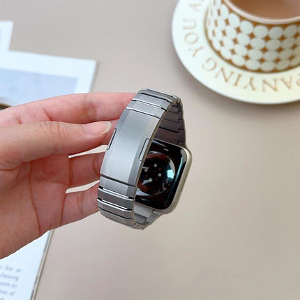 Curved Side Detachable Stainless Steel Watch Band, For Apple Watch 46mm / 49mm / 45mm / 44mm, For Apple Watch 42mm / 41mm / 40mm / 38mm - DealBuddy