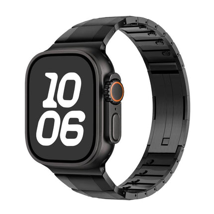 Curved Side Detachable Stainless Steel Watch Band, For Apple Watch 46mm / 49mm / 45mm / 44mm, For Apple Watch 42mm / 41mm / 40mm / 38mm - DealBuddy