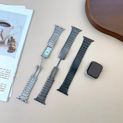 Curved Side Detachable Stainless Steel Watch Band, For Apple Watch 46mm / 49mm / 45mm / 44mm, For Apple Watch 42mm / 41mm / 40mm / 38mm - DealBuddy