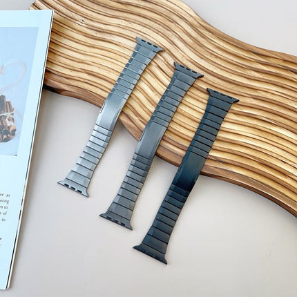 Curved Side Detachable Stainless Steel Watch Band, For Apple Watch 46mm / 49mm / 45mm / 44mm, For Apple Watch 42mm / 41mm / 40mm / 38mm - DealBuddy