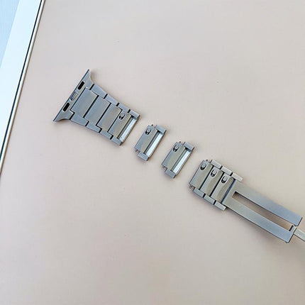 Curved Side Detachable Stainless Steel Watch Band, For Apple Watch 46mm / 49mm / 45mm / 44mm, For Apple Watch 42mm / 41mm / 40mm / 38mm - DealBuddy