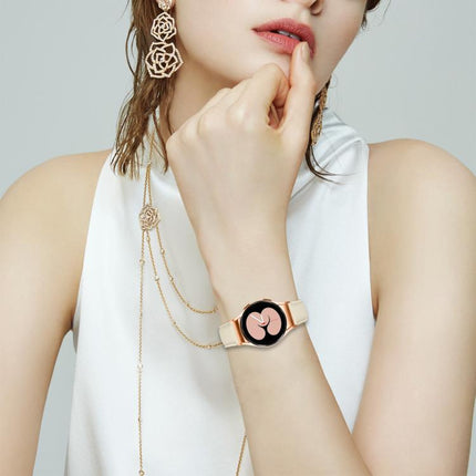 Quick Release Lychee Texture Rose Gold Turtle Back Buckle Leather Watch Band