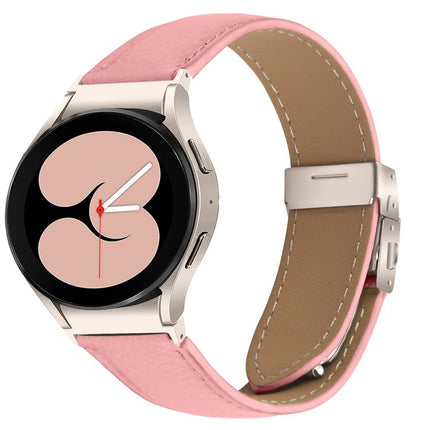 Quick Release Lychee Texture Starlight Turtle Back Buckle Leather Watch Band, For Samsung Galaxy Watch 7 40 / 44mm - DealBuddy