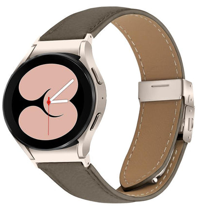 Quick Release Lychee Texture Starlight Turtle Back Buckle Leather Watch Band, For Samsung Galaxy Watch 7 40 / 44mm - DealBuddy