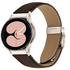 Quick Release Lychee Texture Starlight Turtle Back Buckle Leather Watch Band