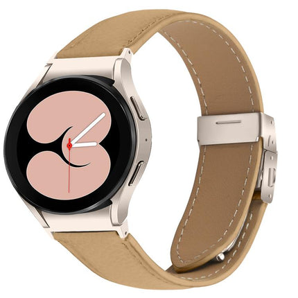 Quick Release Lychee Texture Starlight Turtle Back Buckle Leather Watch Band