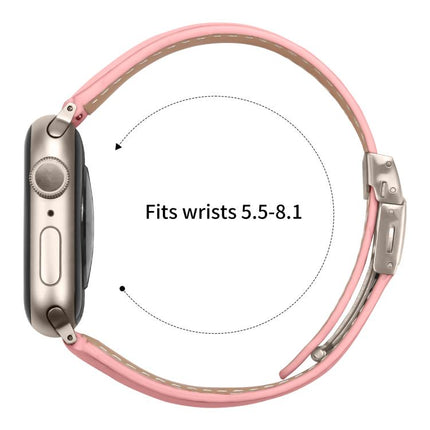Lychee Texture Starlight Turtle Back Buckle Leather Watch Band, For Apple Watch 46mm / 49mm / 45mm / 44mm, For Apple Watch 42mm / 41mm / 40mm / 38mm - DealBuddy