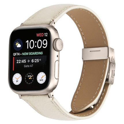 Lychee Texture Starlight Turtle Back Buckle Leather Watch Band