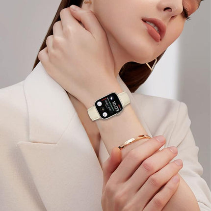 Lychee Texture Starlight Turtle Back Buckle Leather Watch Band, For Apple Watch 46mm / 49mm / 45mm / 44mm, For Apple Watch 42mm / 41mm / 40mm / 38mm - DealBuddy