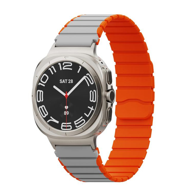 Magnetic Two Color Silicone Watch Band