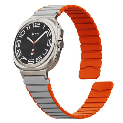 Magnetic Two Color Silicone Watch Band, For Samsung Galaxy Watch Ultra 47mm / Ultra 2025 - DealBuddy
