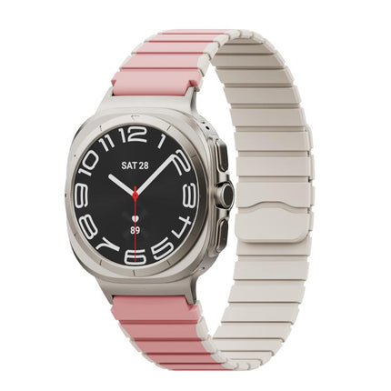Magnetic Two Color Silicone Watch Band, For Samsung Galaxy Watch Ultra 47mm / Ultra 2025 - DealBuddy