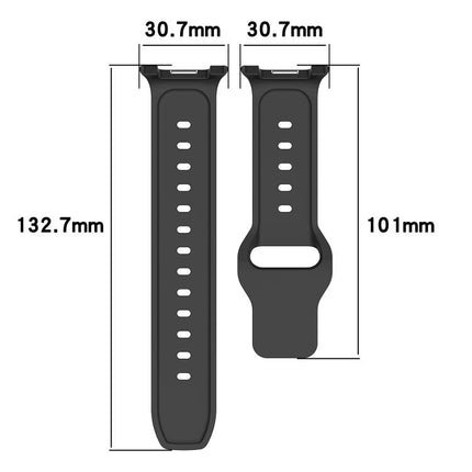 Dot Pattern Release Buckle Silicone Watch Band