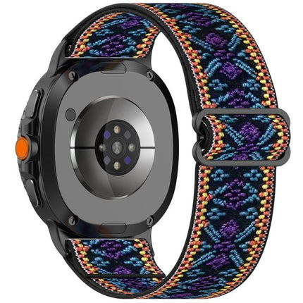 Ethnic Style Elastic Nylon Braided Watch Band, For Samsung Galaxy Watch8 / Watch8 Classic - DealBuddy